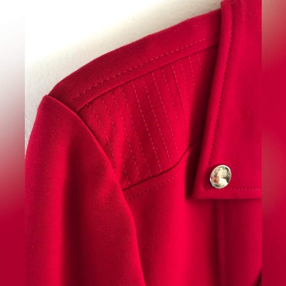 Sexy Le Chateau womens bomber biker jacket red - Picture 8 of 9